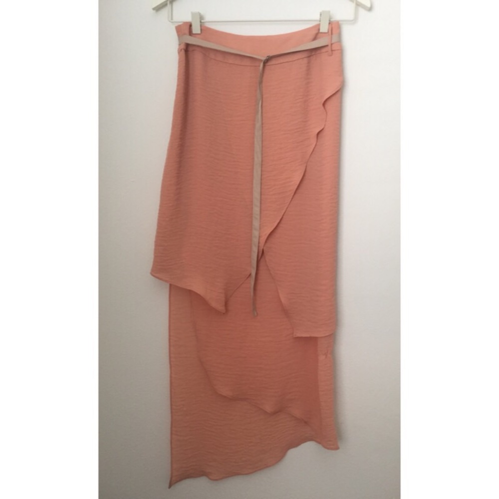 Asymmetrical Hem Maxi Skirt